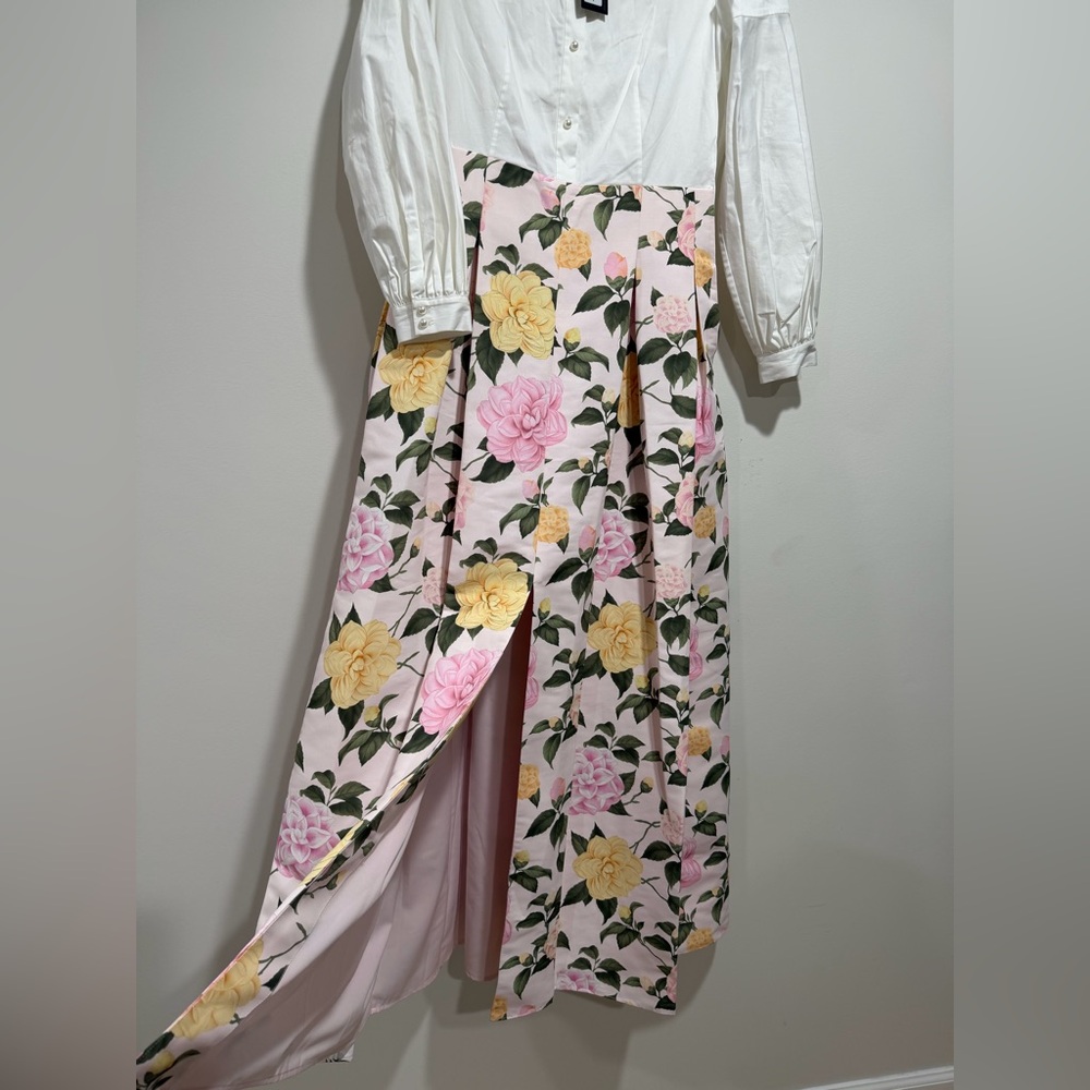 NEW Sachin & Babi Florence Gown - White/Pink Lemonade Bouquet Floral Maxi, sz 2 - Picture 8 of 17